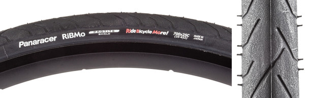 Panaracer Tire Ribmo Protite 700X25 Wire Black/Black