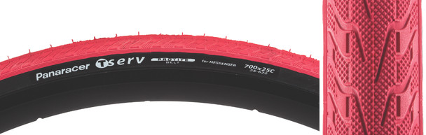Panaracer Tire Tserv Protite 700X25 Fold Red/Black
