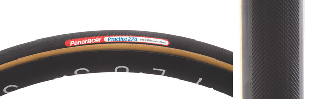 Panaracer Tire Tubular Practice 700X22.5 Black/Ysy 42Mm Removable Valve Fold