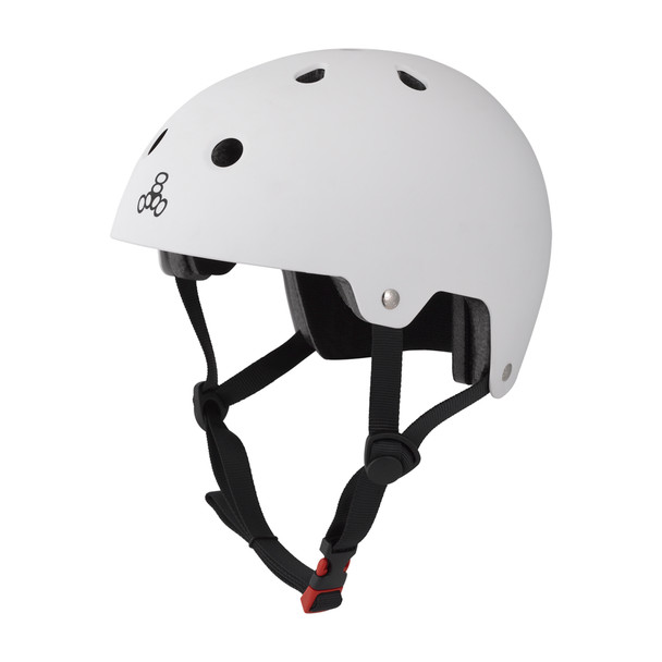 Triple Eight Helmet Dual Cert With Eps Lg-Xl White