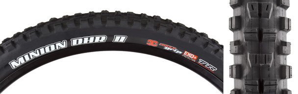 Maxxis Tire Minion Dhr Ii 27.5X2.5 Black Fold/60 3Cg/Exo+/Tr