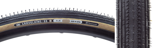 Panaracer Tire Gravelking Stainless Steel R 700X45 Fold Tubeless Black/Am