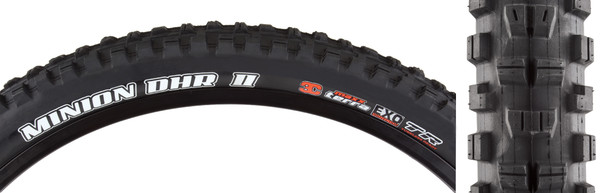 Maxxis Tire Minion Dhr Ii 29X2.4 Black Fold/60X2 3Ct/Dh/2Ply/Tr/E50/Wt