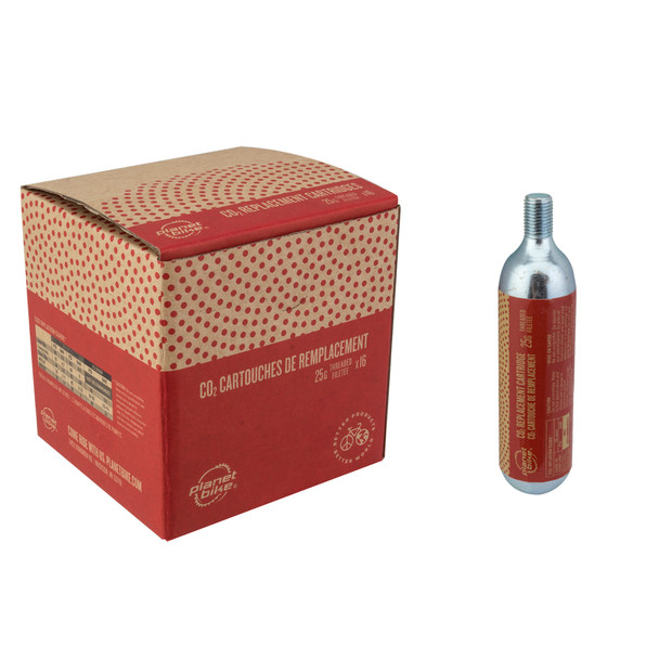 Planet Bike Pump Co2 Cart 25G Threaded Box Of 16