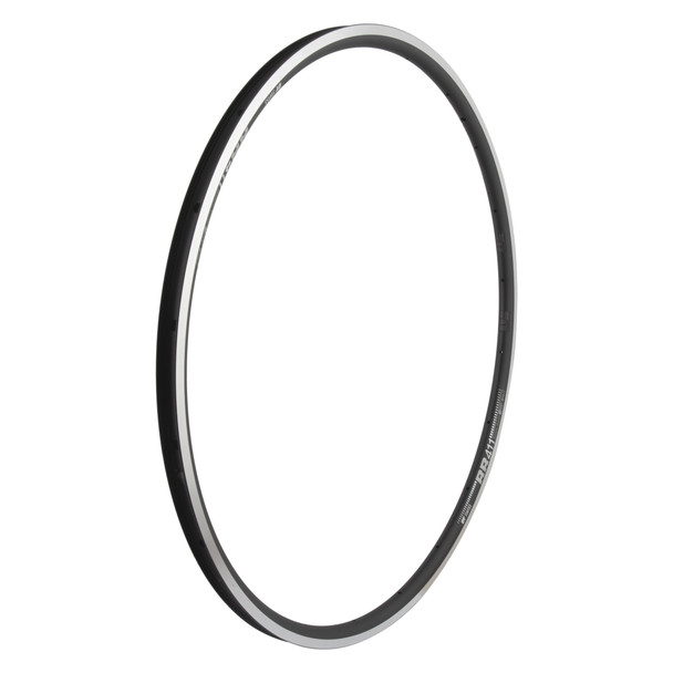 Dt Swiss Rim 700C 622X18 Rear411 20 Black/Machined Sidewall Presta Valve Weld Tubeless With Nipples & Washers
