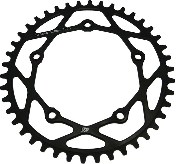 Rennen 5-Bolt Threaded 39.1T Black 5 Bolt 110Mm:39.1Tb