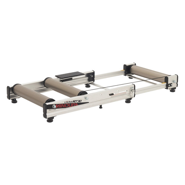Minoura Trainer Rollers Live Roll R730 With Step Silver/Titanium