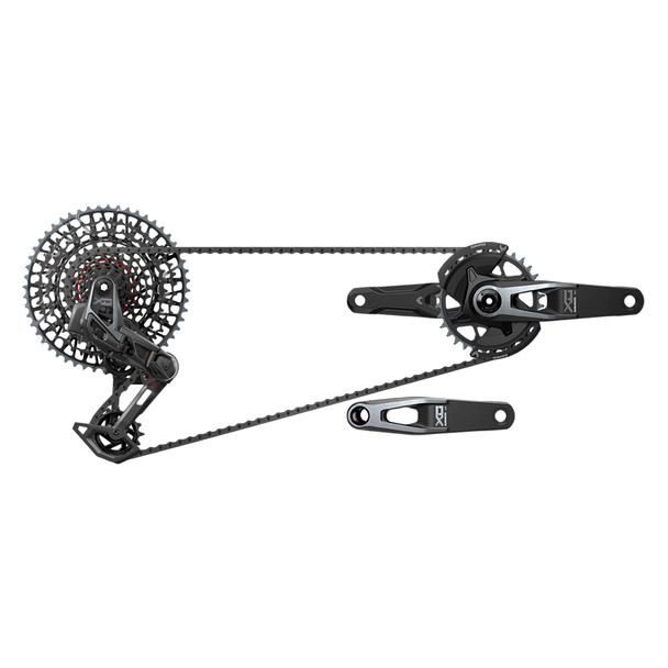 Sram Group Kit X0 Eagle T-Type V2 Axs Road/Ec Pod-Ult/Crank Dub 12-Speed-165X32Dm/Chain/Cassette 10-52 Usb-C Charger Black