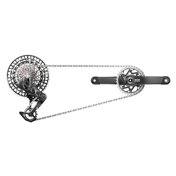 Sram Group Kit Xxsl Eagle T-Type Powermeter Axs Road/Ec Pod-Ult/Crank Dub Post Mount-Spider 12-Speed-175X34Dm/Chain/Cassette 10-52 Usb-C Charger Black