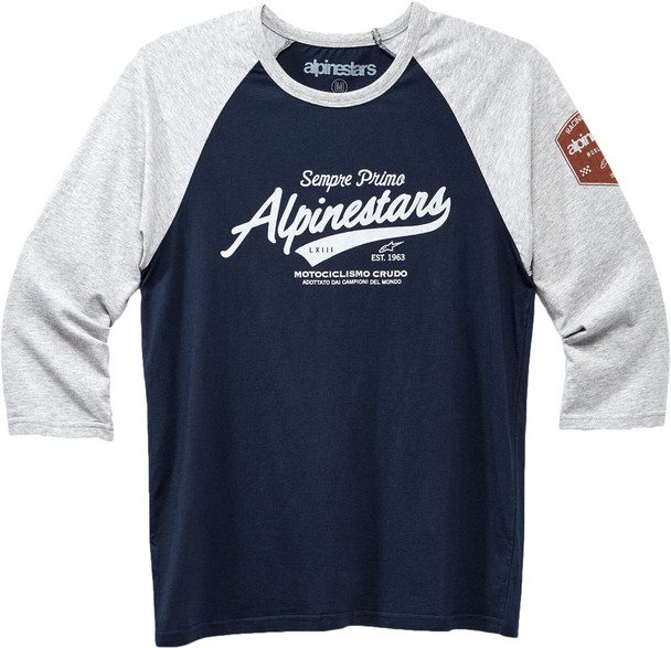 Alpinestars Script Premium Tee Grey Heather/Navy Md 1230-71505-1171-M