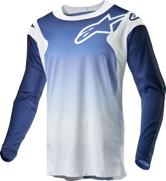 Alpinestars Racer Hoen Jersey White/Dark Navy/Light Blue Lg 3761324-2070-L