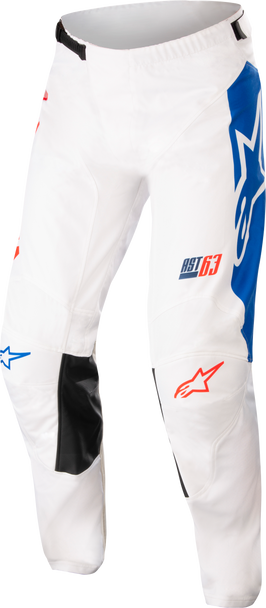 Alpinestars Racer Compass Pants Off White/Red Fluo/Blue Sz 32 3722122-2537-32