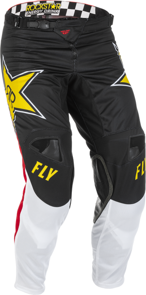 Fly Racing Kinetic Rockstar Mesh Pants Black/Red/White Sz 34 375-32834