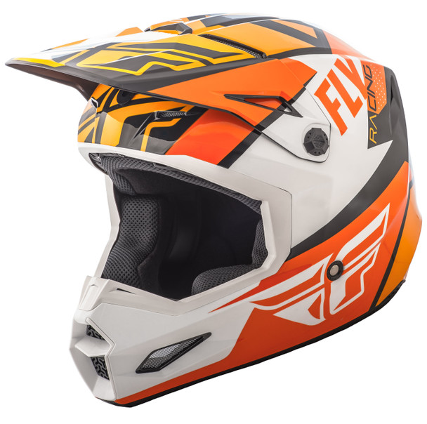 Fly Racing Elite Guild Helmet Orange/White/Black Ym 73-8608-2-Ym