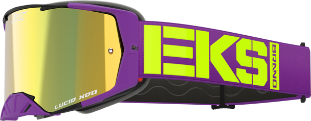 EKS Brand Lucid Caliber Goggle Purple Gold Mirror Lens 067-12050
