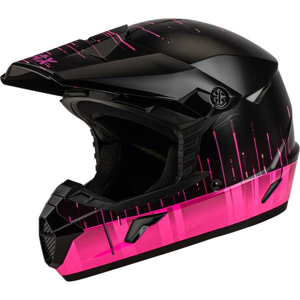 Gmax Youth Mx-46Y Frequency Offroad Helmet Black/Pink Ys D3465170