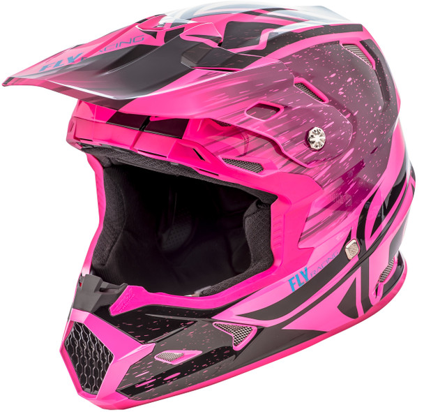 Fly Racing Toxin Resin Helmet Black/Neon Pink Xs 73-8529-4-Xs