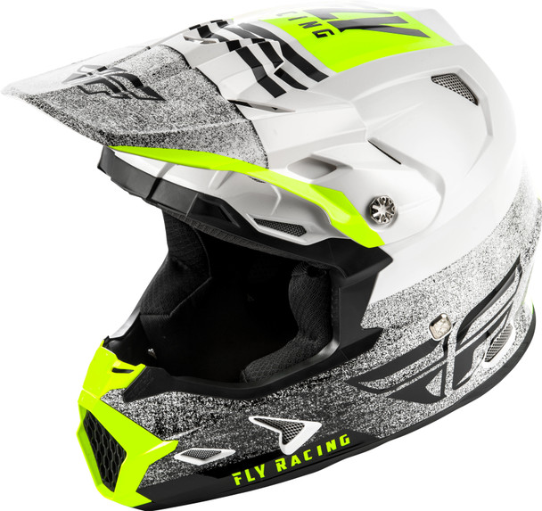 Fly Racing Toxin Embargo Helmet White/Black Md 73-8530-6