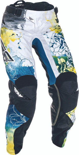 Fly Racing Kinetic Women'S Race Pant Teal/Yellow Sz 5/6 370-63806