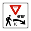 R1-5R Yield Here to Pedestrians Right Symbol R1-5R Yield Here to Pedestrians Right Symbol