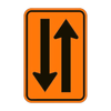 W6-4 Two-Way Traffic Divider