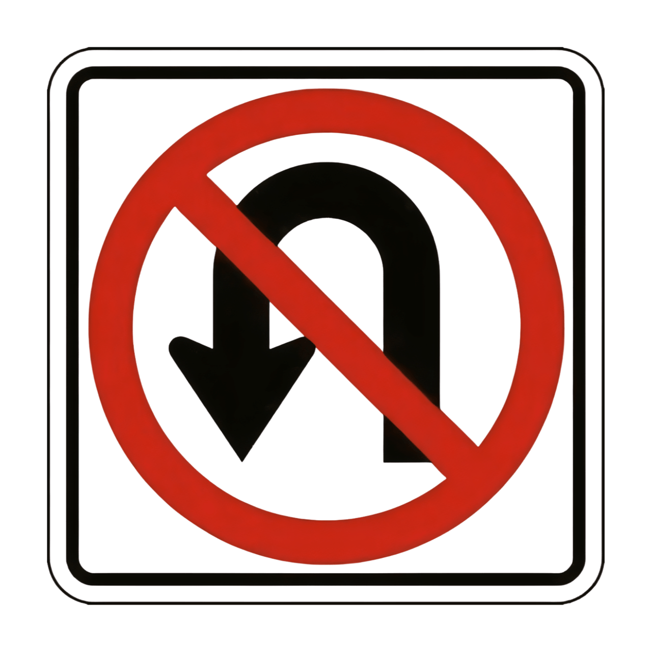 R3-4 No U Turn Symbol R3-4 No U Turn Symbol