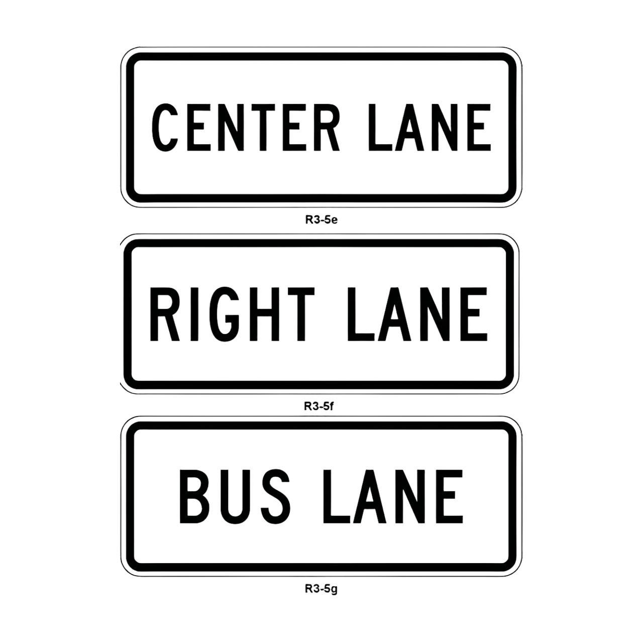R3-5 Lane Plaques