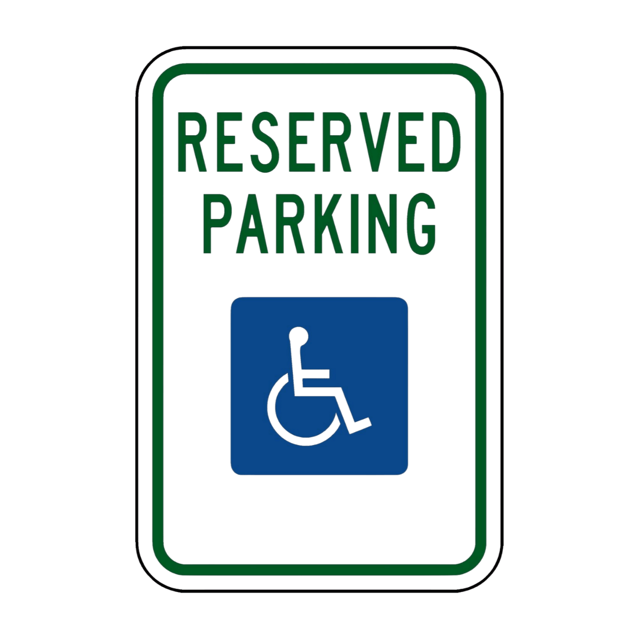 R7-8 Reserved Handicapped Parking Sign