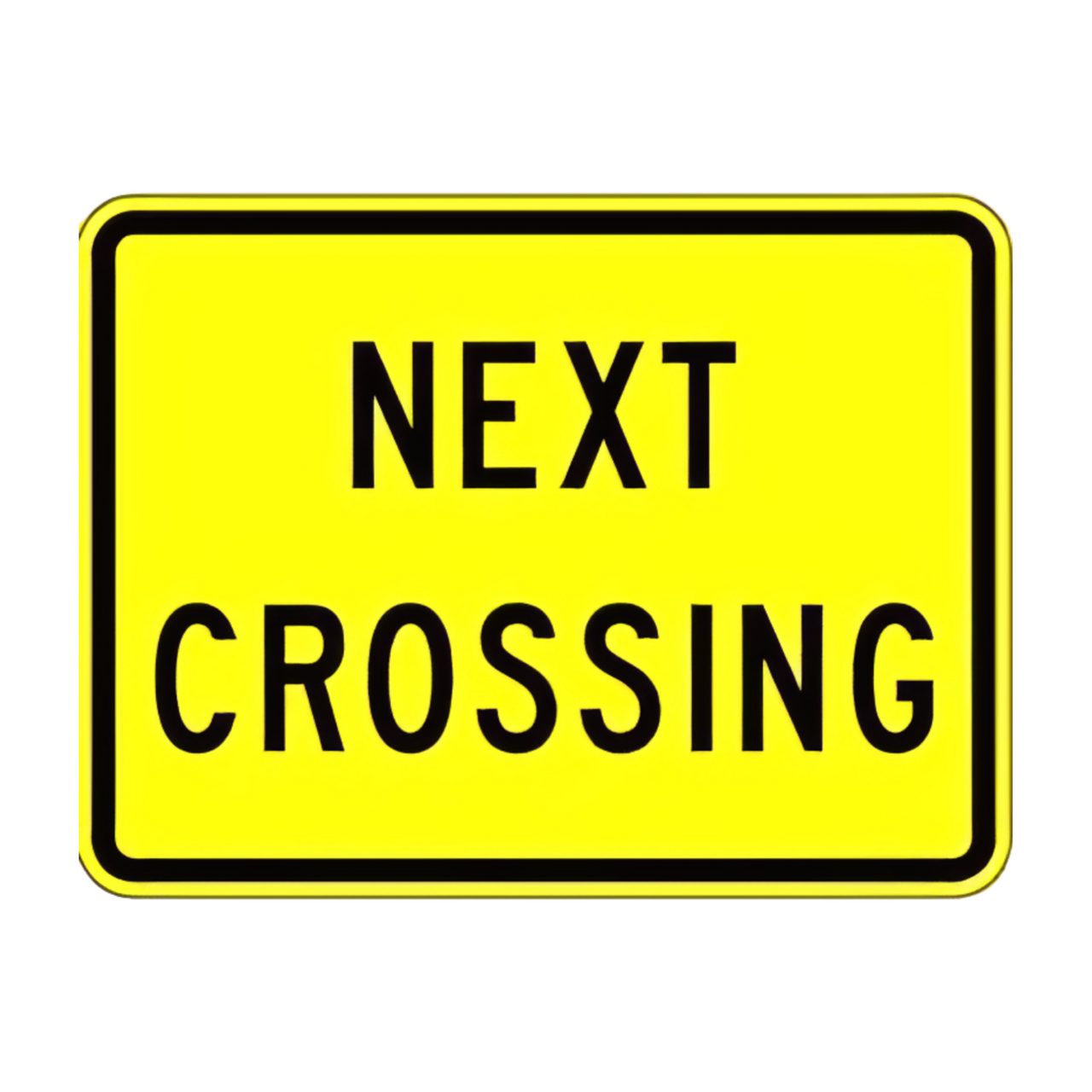 W10-14 Next Crossing Plaque