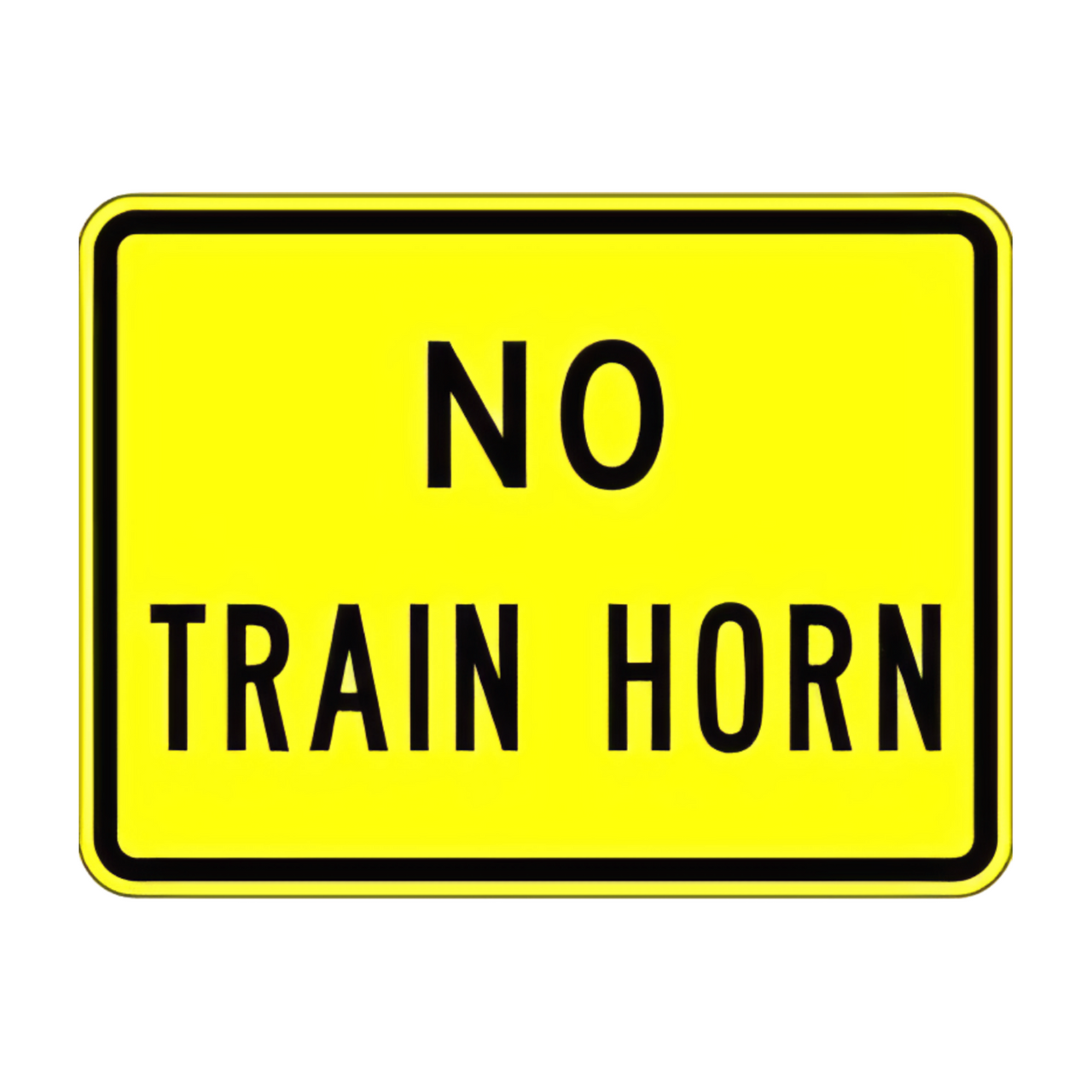 W10-9 No Train Horn Plaque