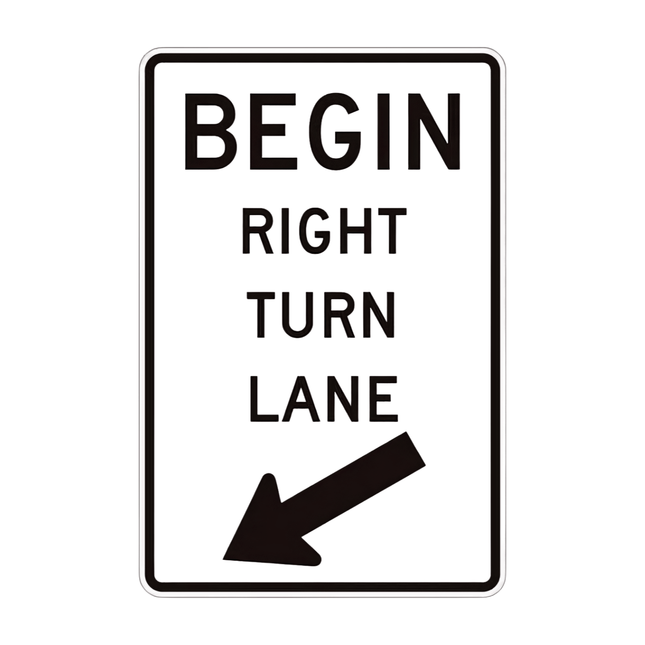 R3-20 Begin Turn Lane Arrow