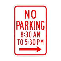 R7-2 No Parking With Times