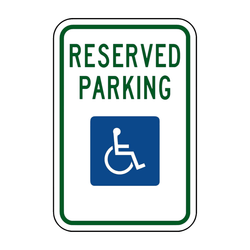R7-8 Reserved Handicapped Parking Sign