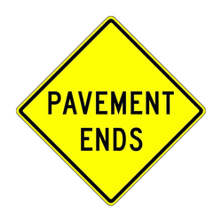 W8-3 Pavement Ends
