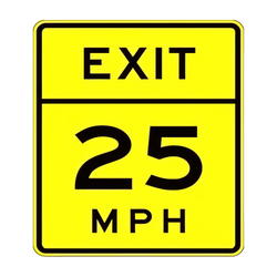 W13-2 Advisory Speed Exit