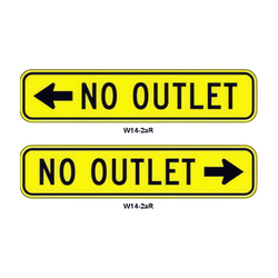 W14-2a No Outlet Plaque