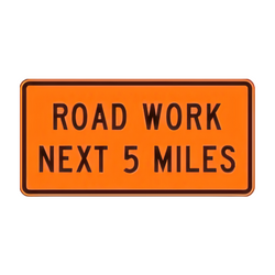 G20-1 Road Work Next XX Miles