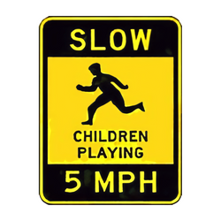 W15-6a Watch for Children Night Speed