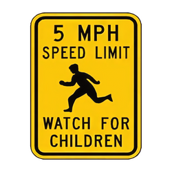 W15-6 Watch for Children Speed Limit