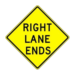 W9-1 Lane Ends