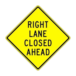 W9-3 Lane Closed Ahead