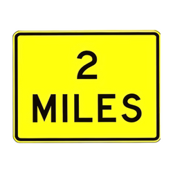 W16-3 Distance Miles (2 Line)