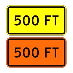 W16-2a Distance Feet (1 Line)