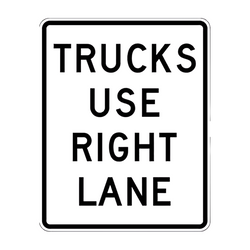 R4-5 Trucks Use Right Lane