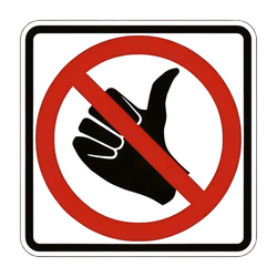 R9-4a No Hitch Hiking Symbol