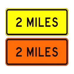 W16-3a Distance Miles (1 Line)