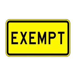 W10-1a Exempt Plaque