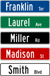 36x9" Street Name Sign