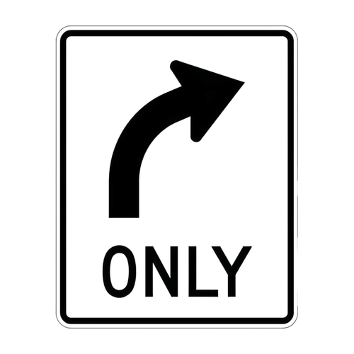 R3-5R Mandatory Movement Lane Control Right R3-5R Mandatory Movement Lane Control Right