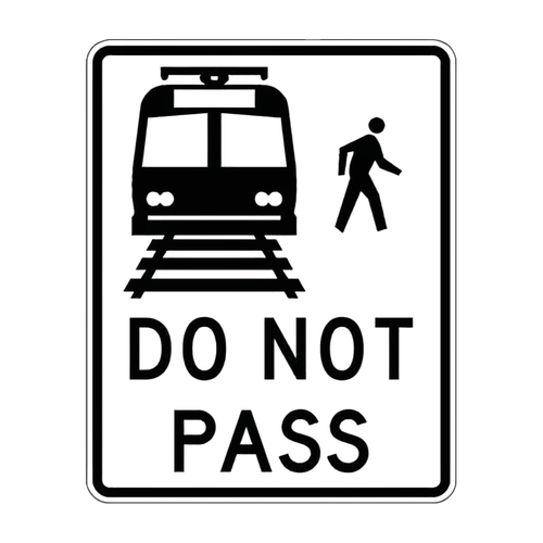 R15-5a Do Not Pass Stopped Train R15-5a Do Not Pass Stopped Train